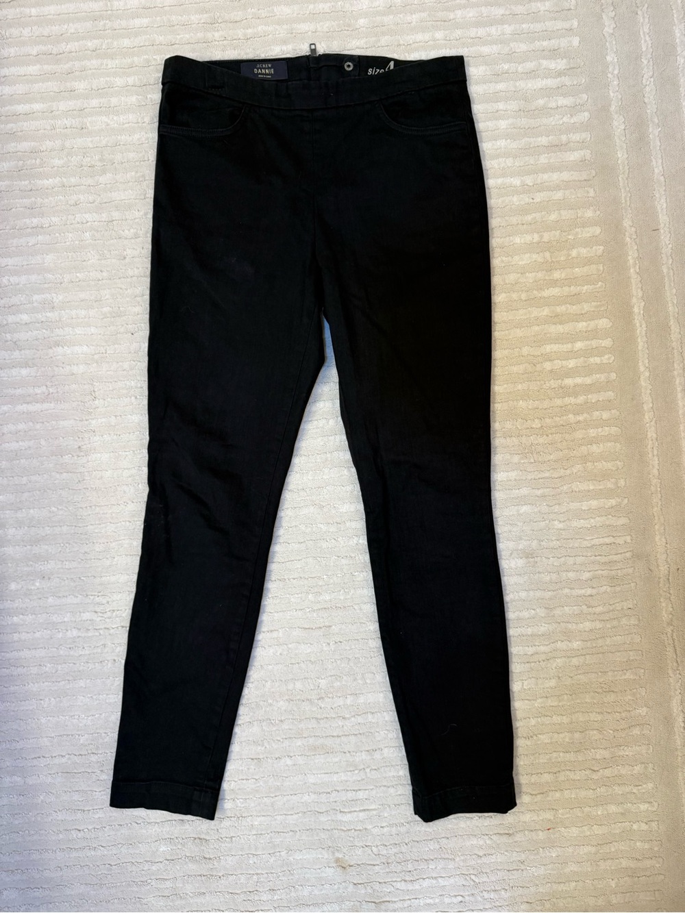 J.Crew Dannie Black Skinny Ankle Pants Size 4 Back Zip